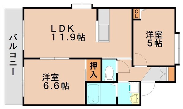 雑餉隈駅 徒歩12分 1階の物件間取画像